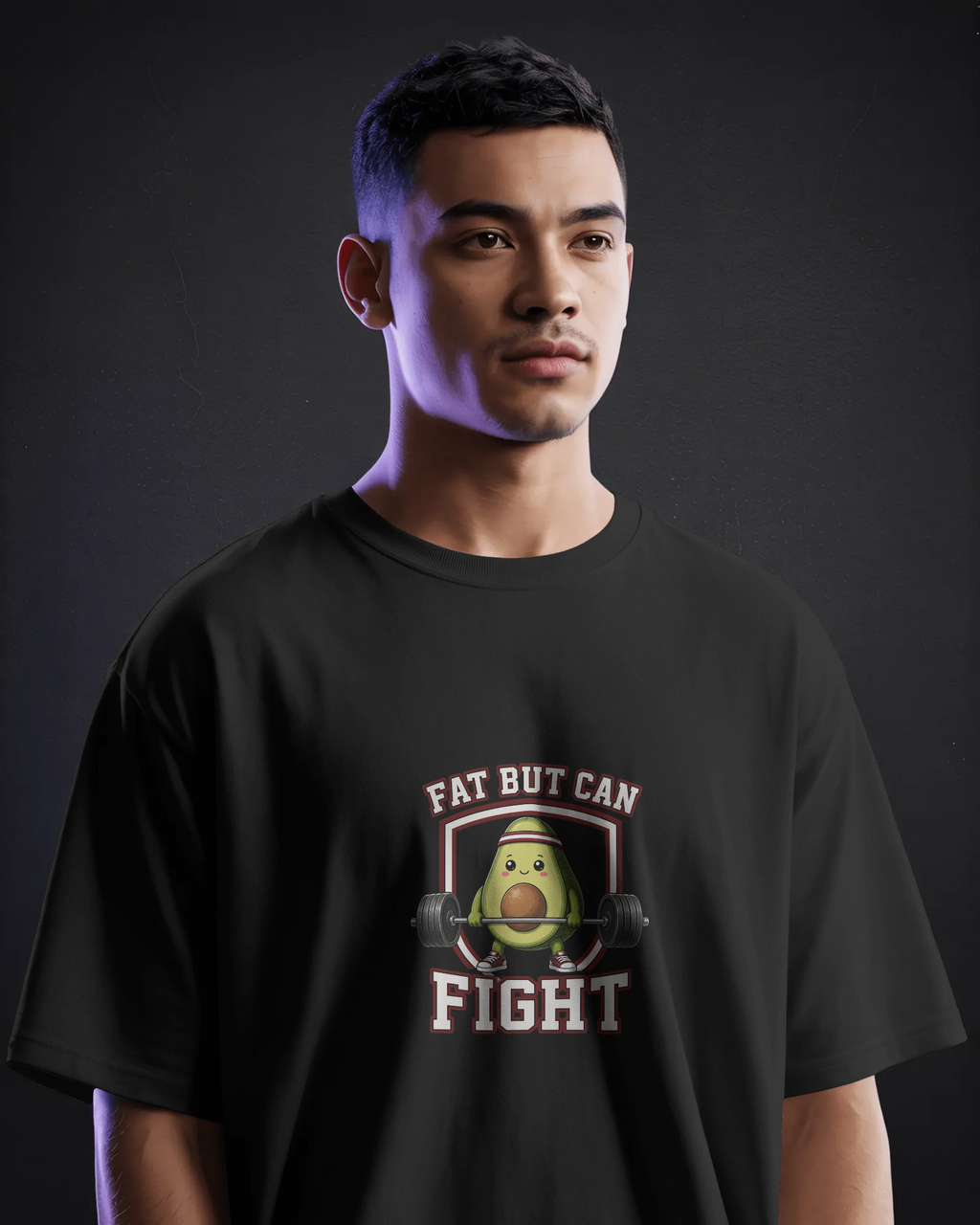 Fat But Can Fight — Unisex Oversized Tee