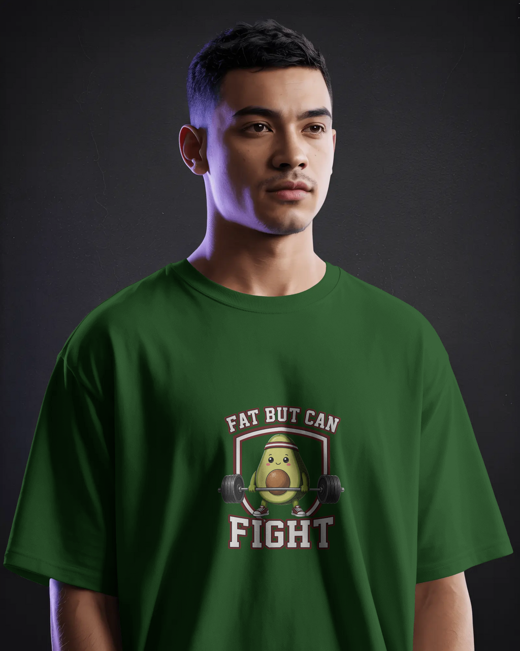 Fat But Can Fight — Unisex Oversized Tee
