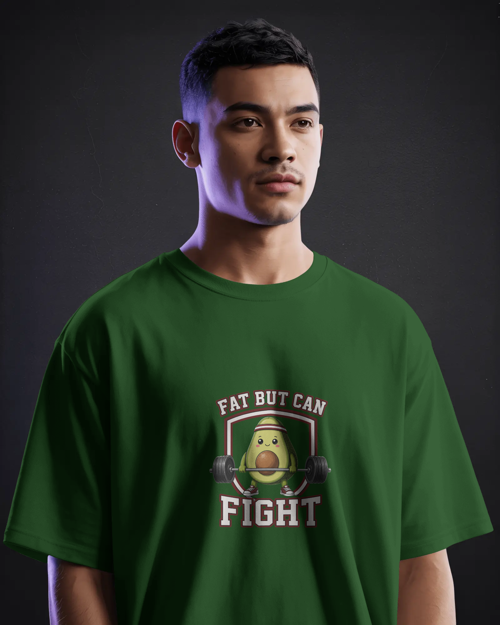 Fat But Can Fight — Unisex Oversized Tee
