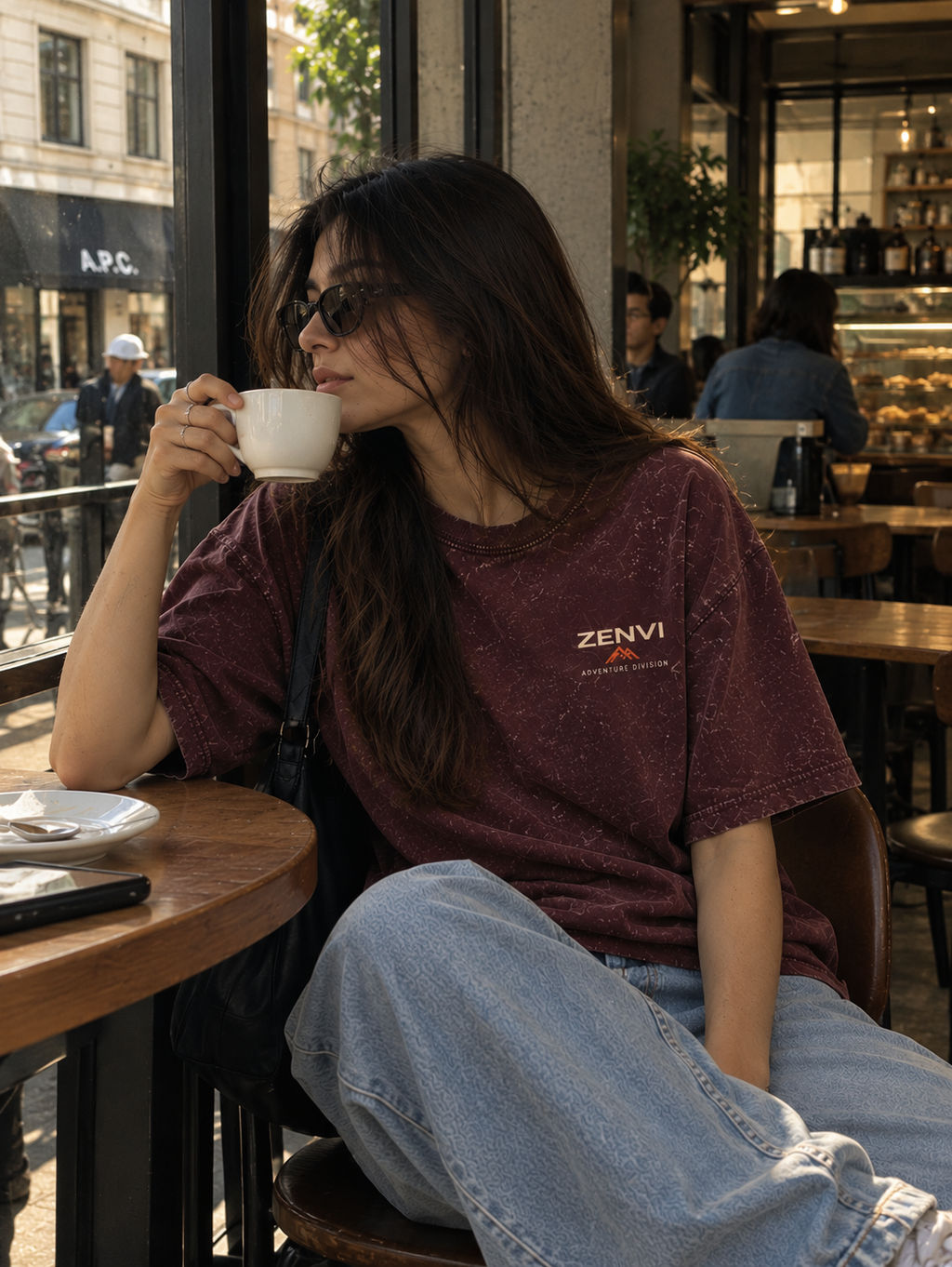 Detour was the Point Acid Wash Women Tee