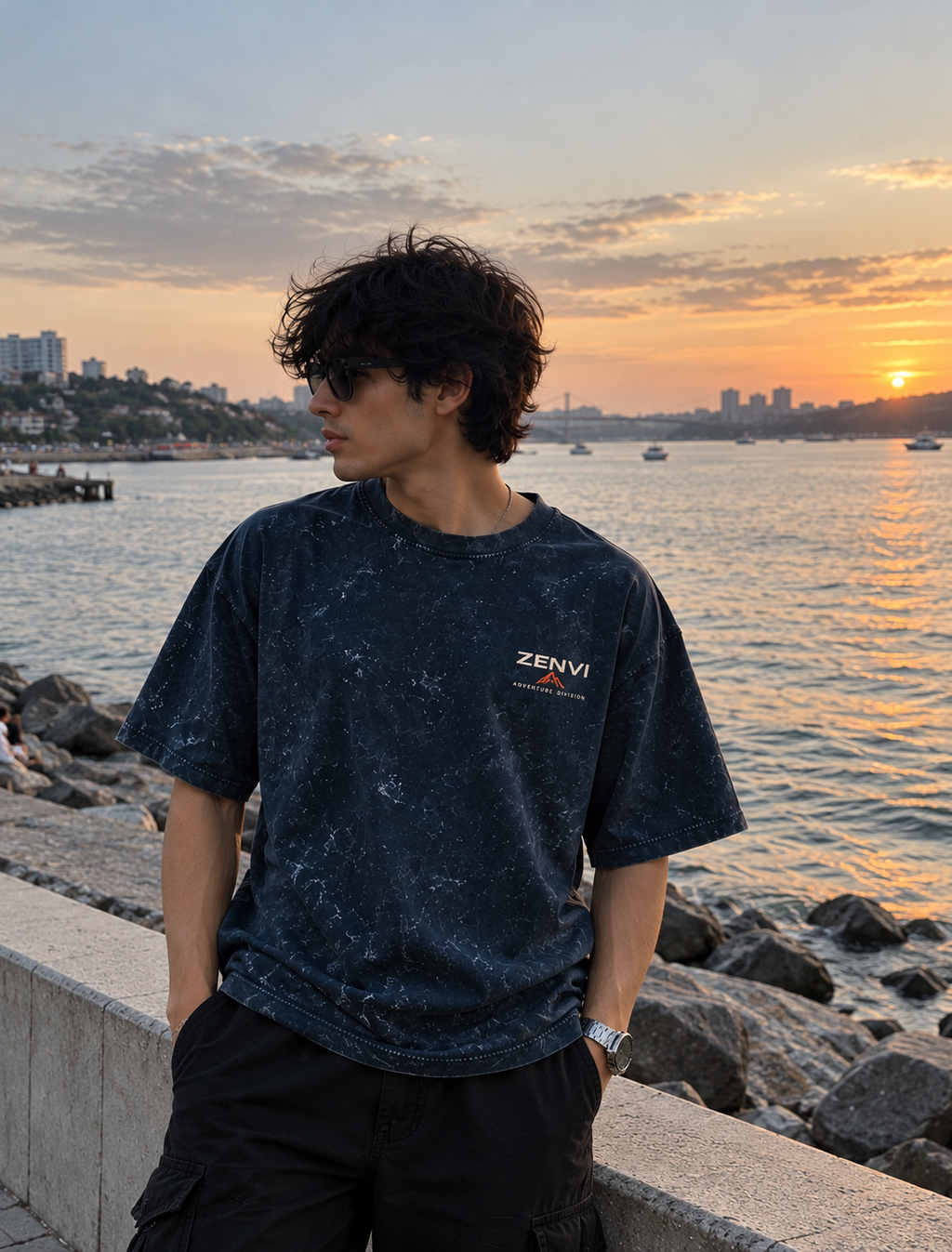 Detour Was the Point Acid-Wash Men Tee