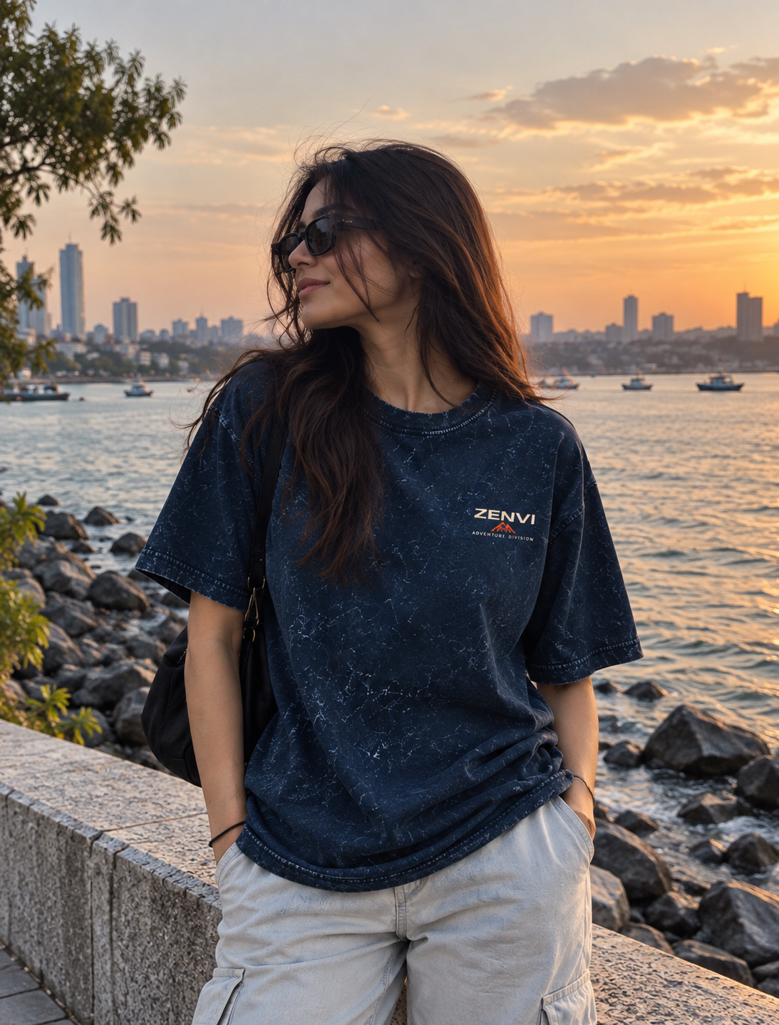 Detour was the Point Acid Wash Women Tee