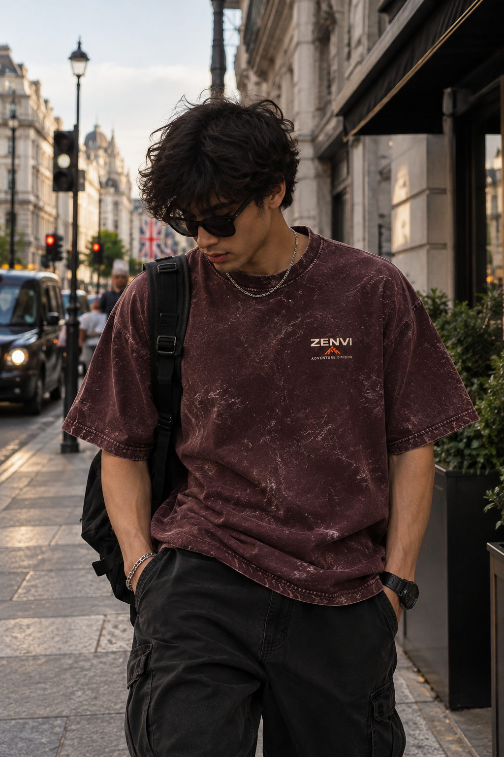 Detour Was the Point Acid-Wash Men Tee
