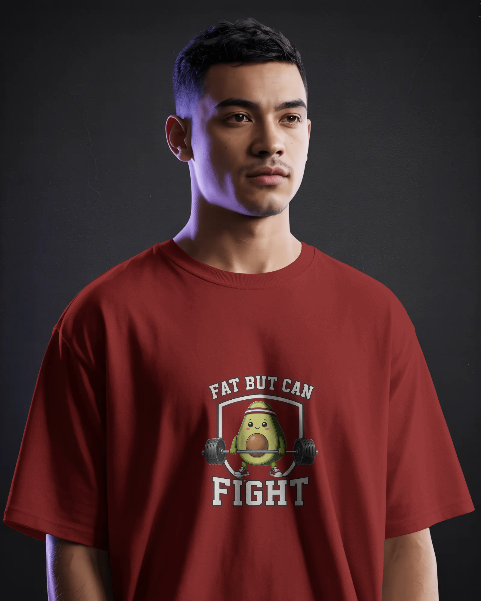 Fat But Can Fight — Unisex Oversized Tee