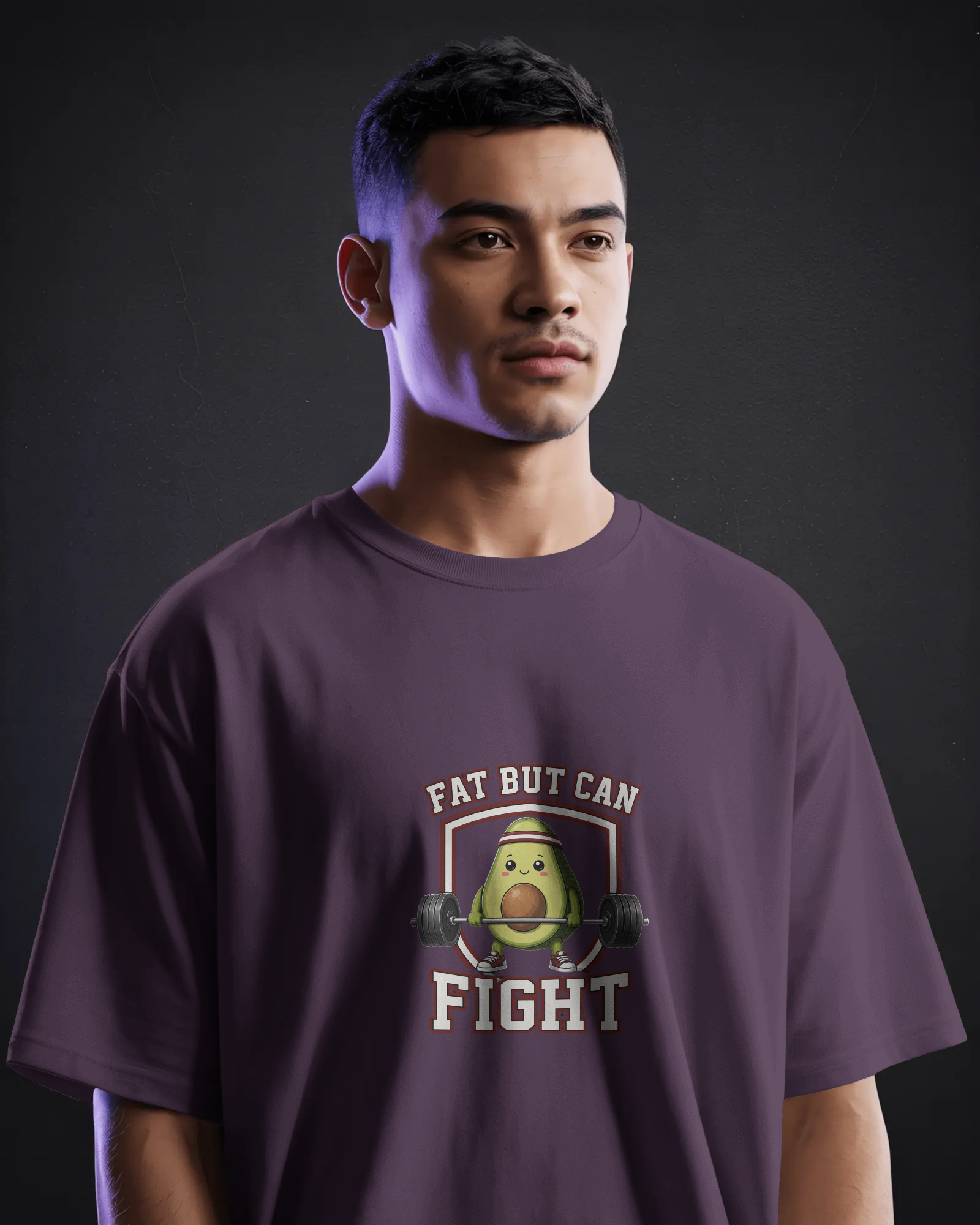 Fat But Can Fight — Unisex Oversized Tee