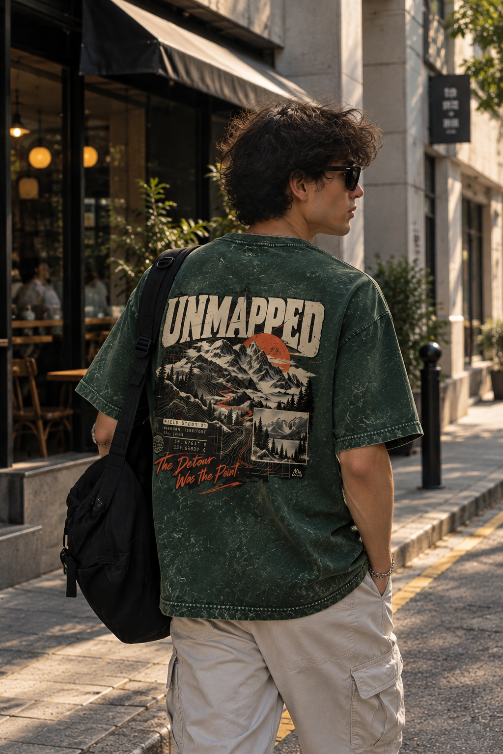 Detour Was the Point Acid-Wash Men Tee