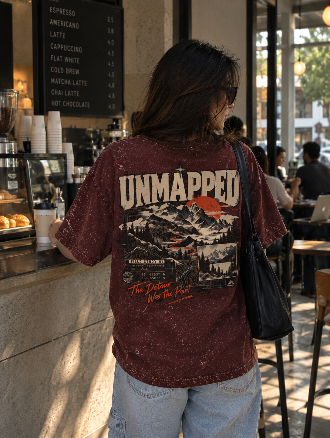 Detour was the Point Acid Wash Women Tee