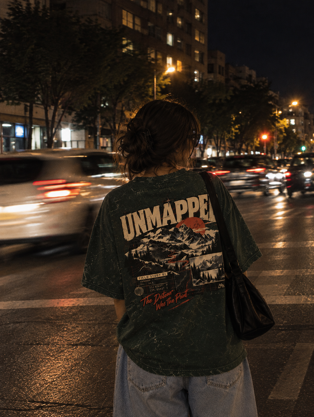 Detour was the Point Acid Wash Women Tee