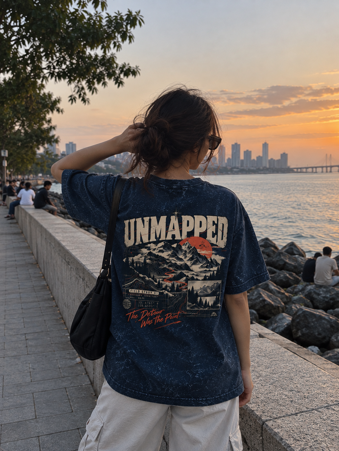 Detour was the Point Acid Wash Women Tee