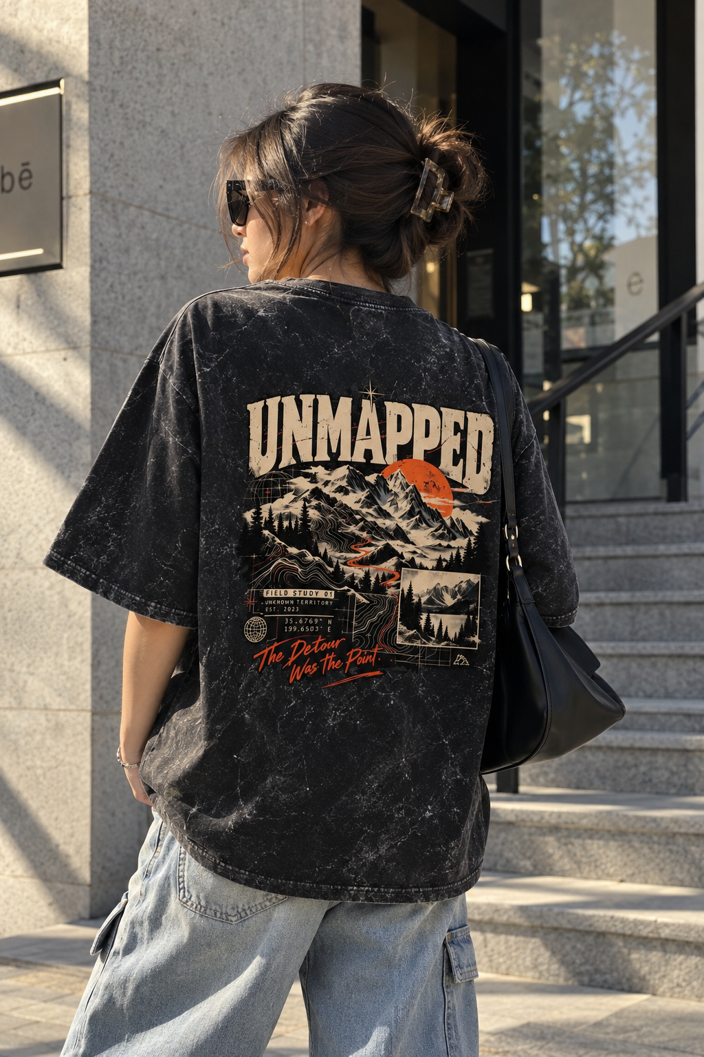 Detour was the Point Acid Wash Women Tee
