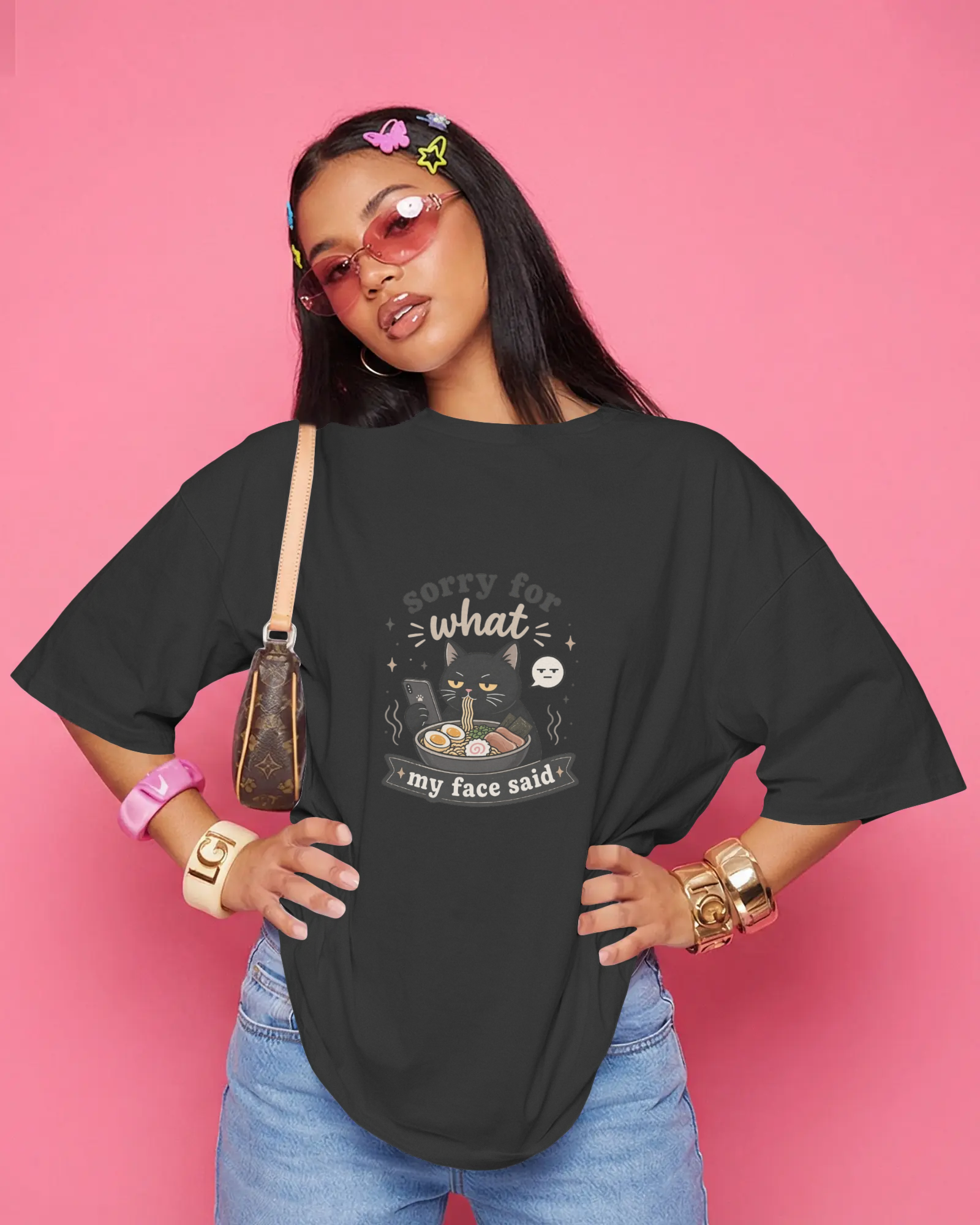 Sorry for what my face said - Oversized Tee