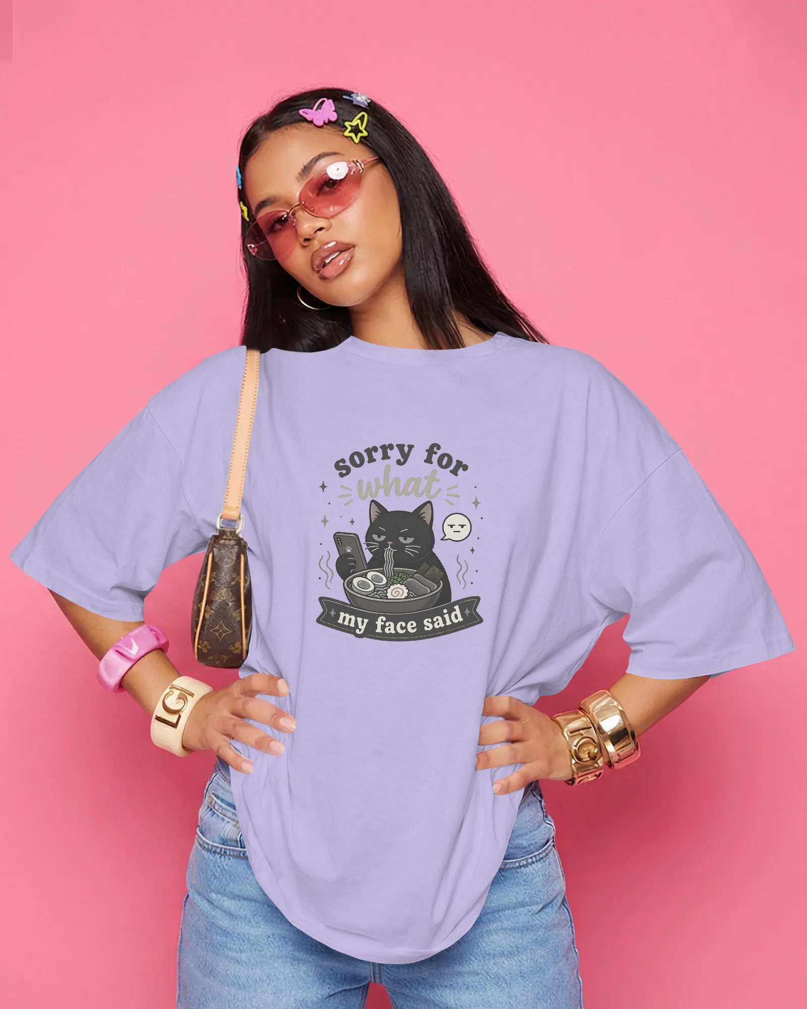 Sorry for what my face said - Oversized Tee