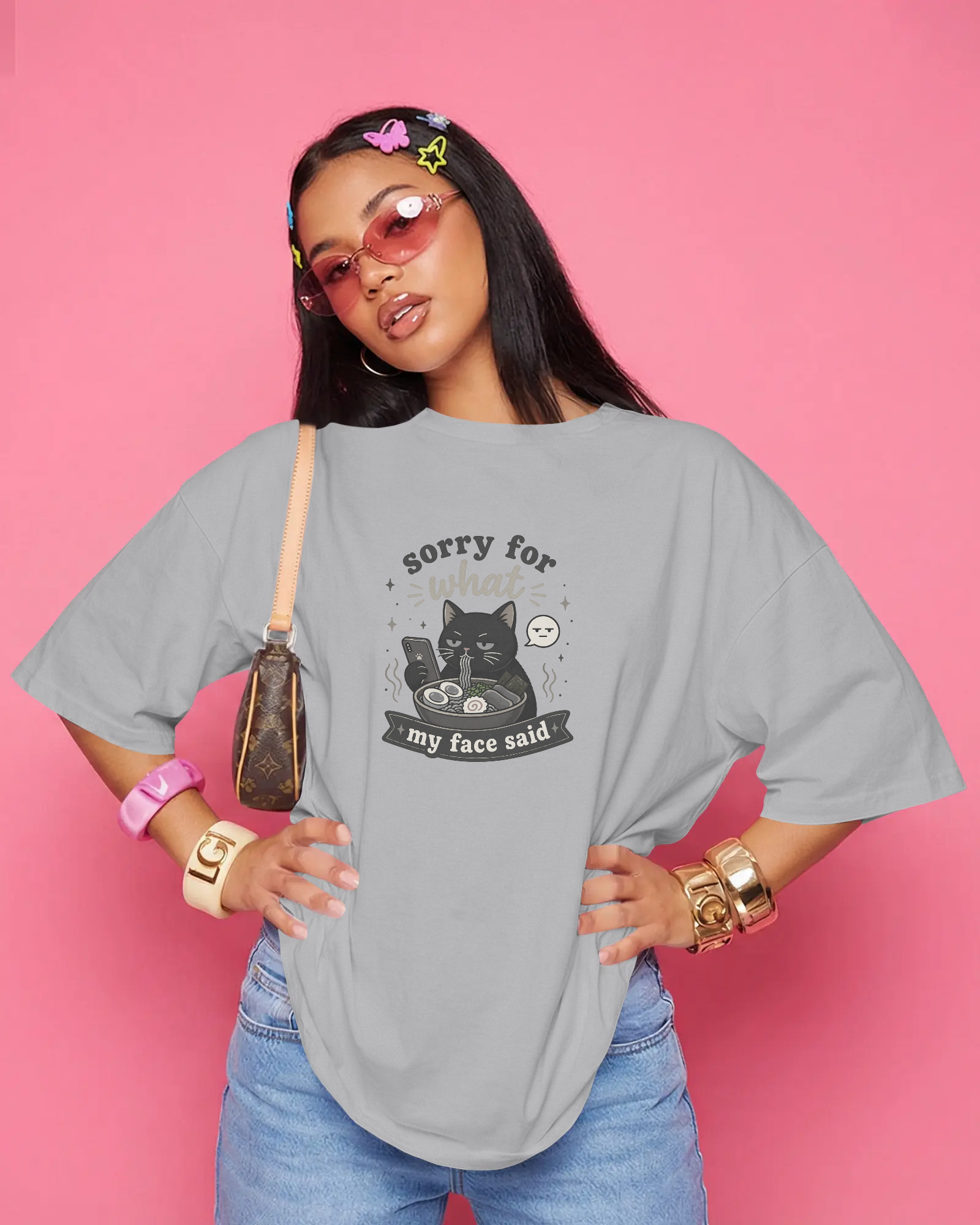 Sorry for what my face said - Oversized Tee