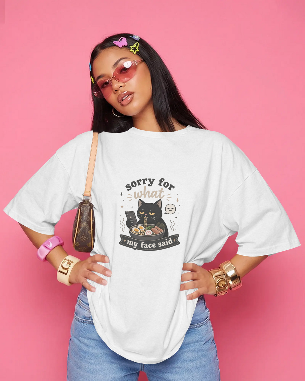 Sorry for what my face said - Oversized Tee