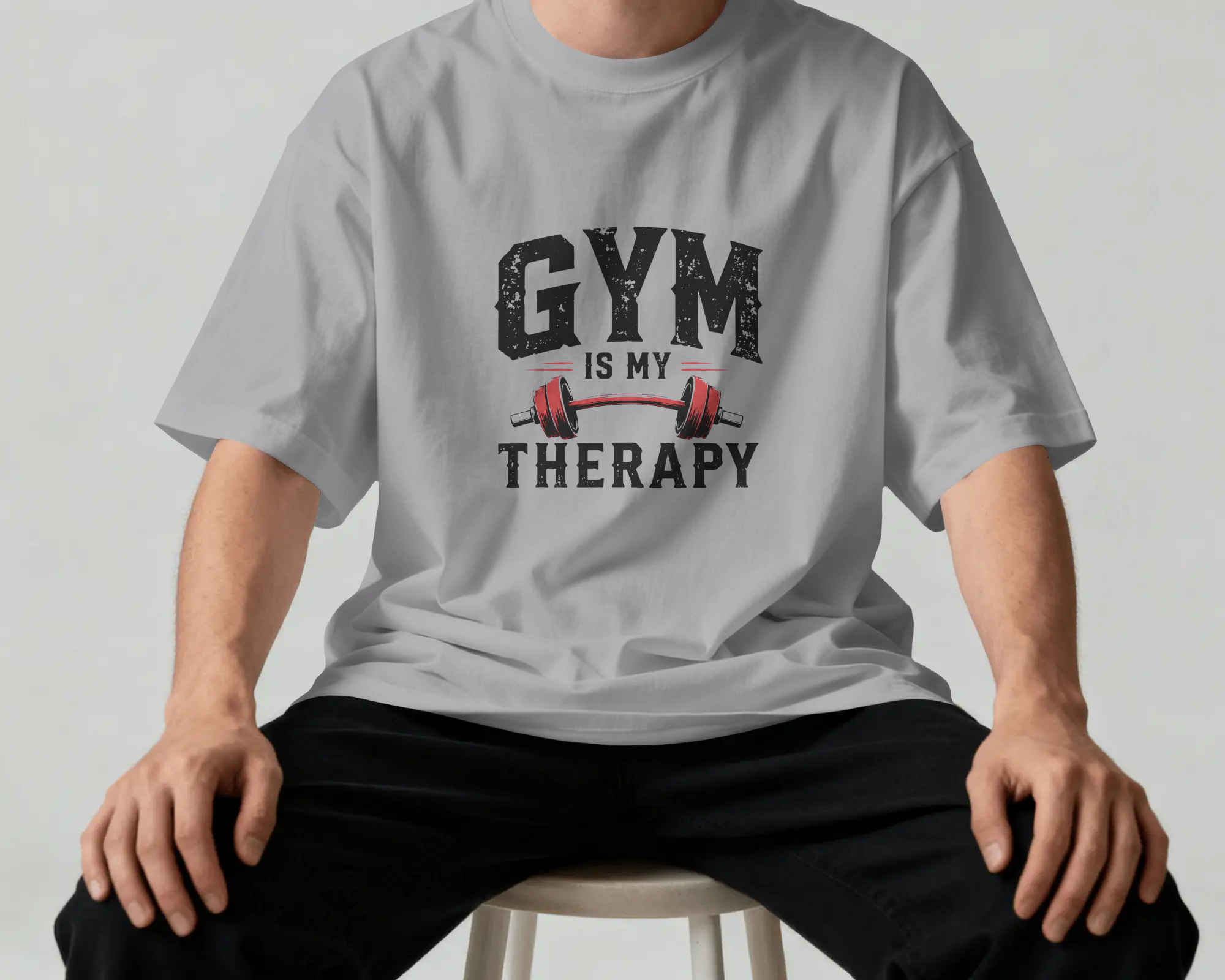 Therapy? I Heard Gym — Oversized Unisex Tee