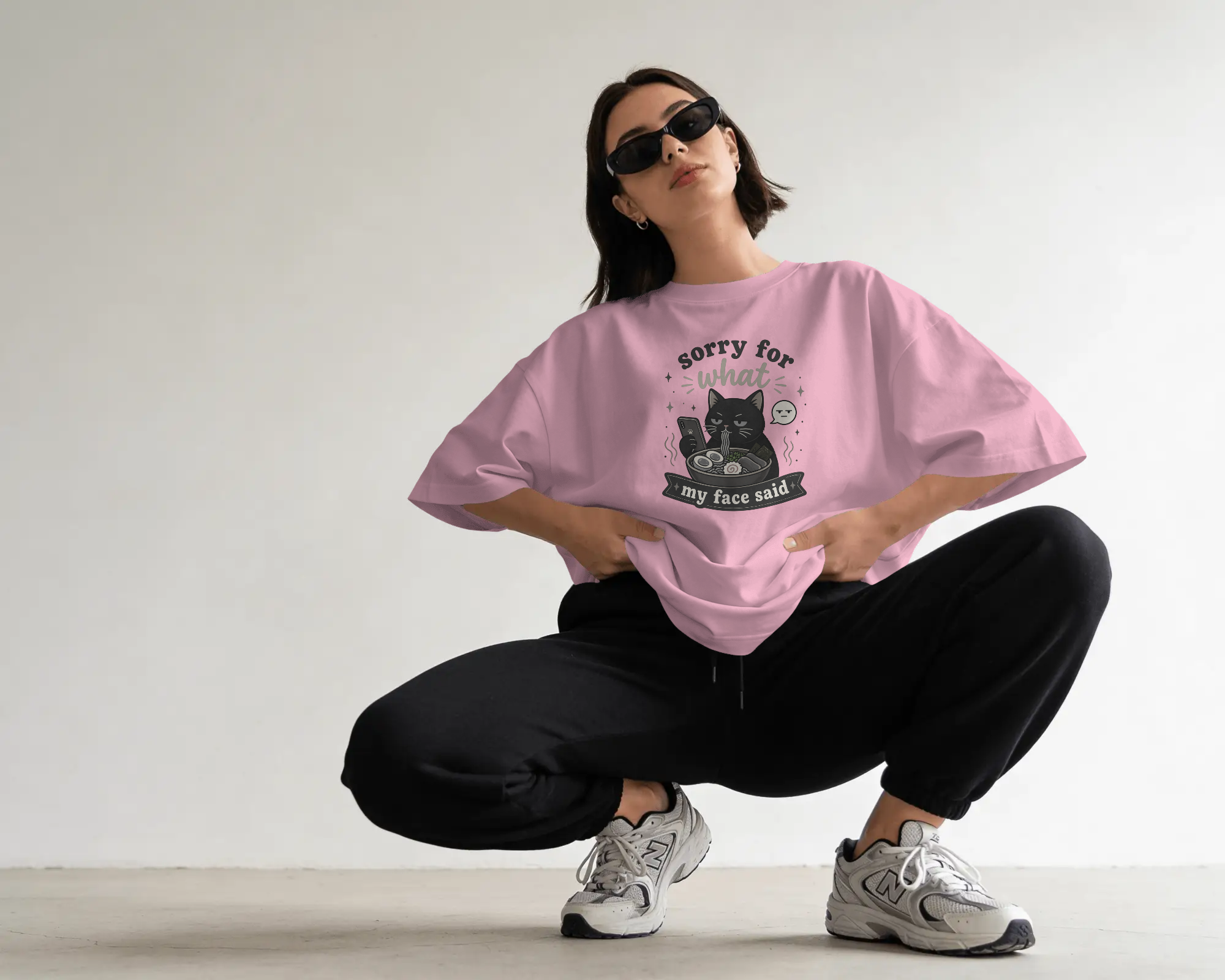 Sorry for what my face said - Oversized Tee