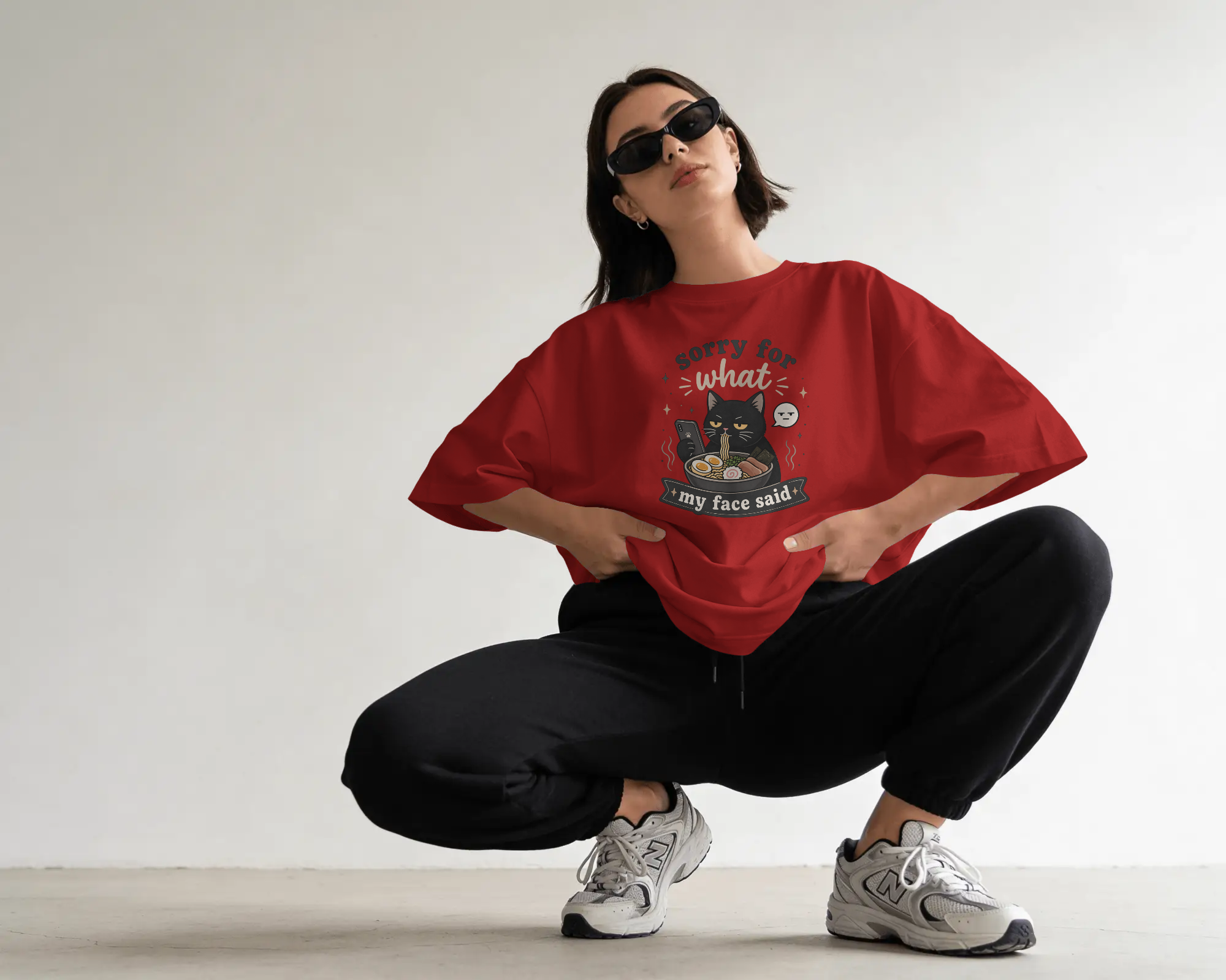 Sorry for what my face said - Oversized Tee