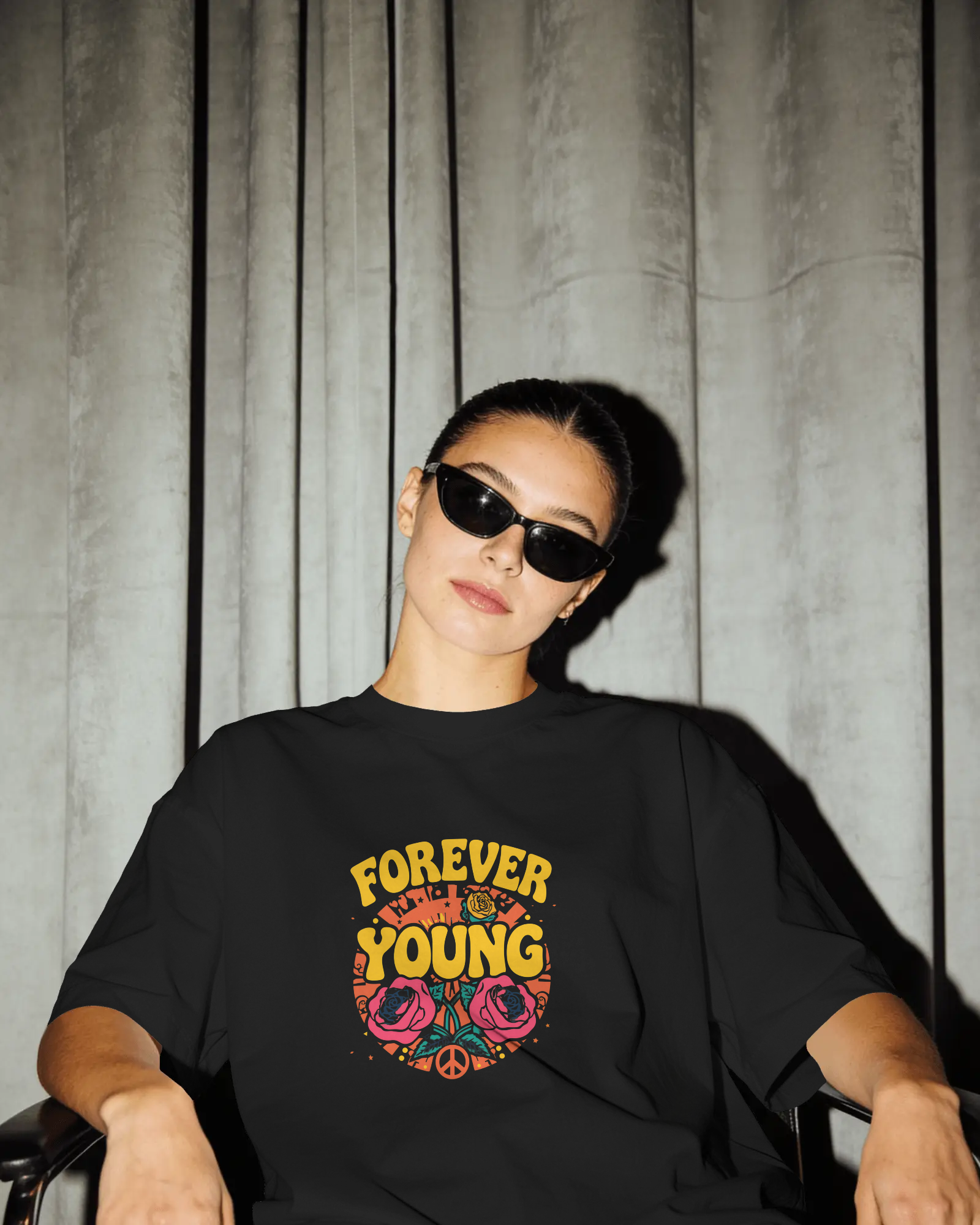 Forever Young- Oversized Tee