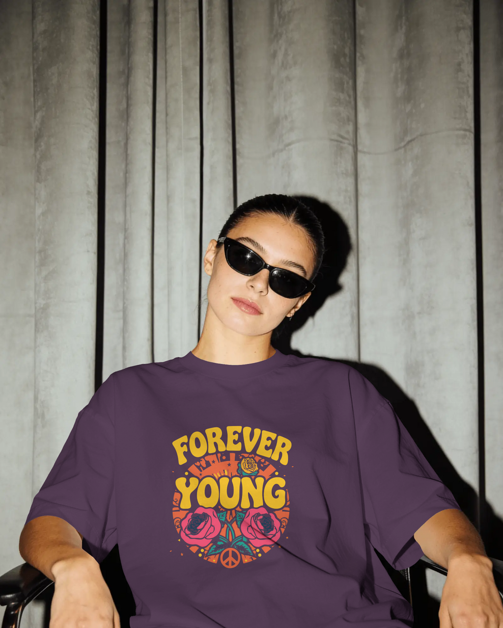 Forever Young- Oversized Tee