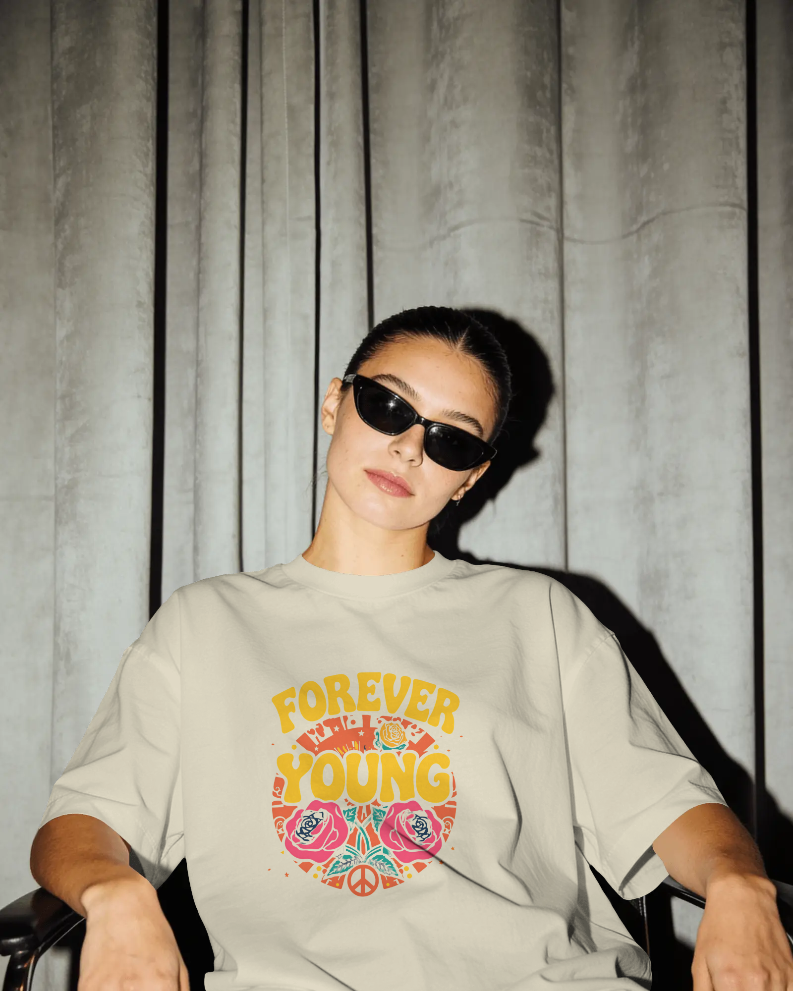 Forever Young- Oversized Tee