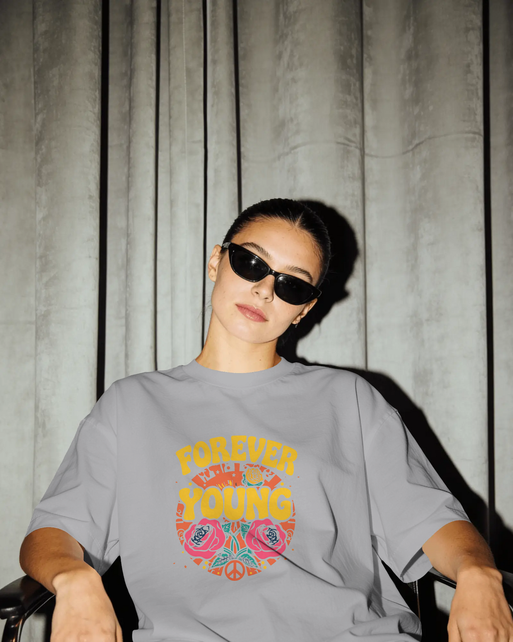 Forever Young- Oversized Tee
