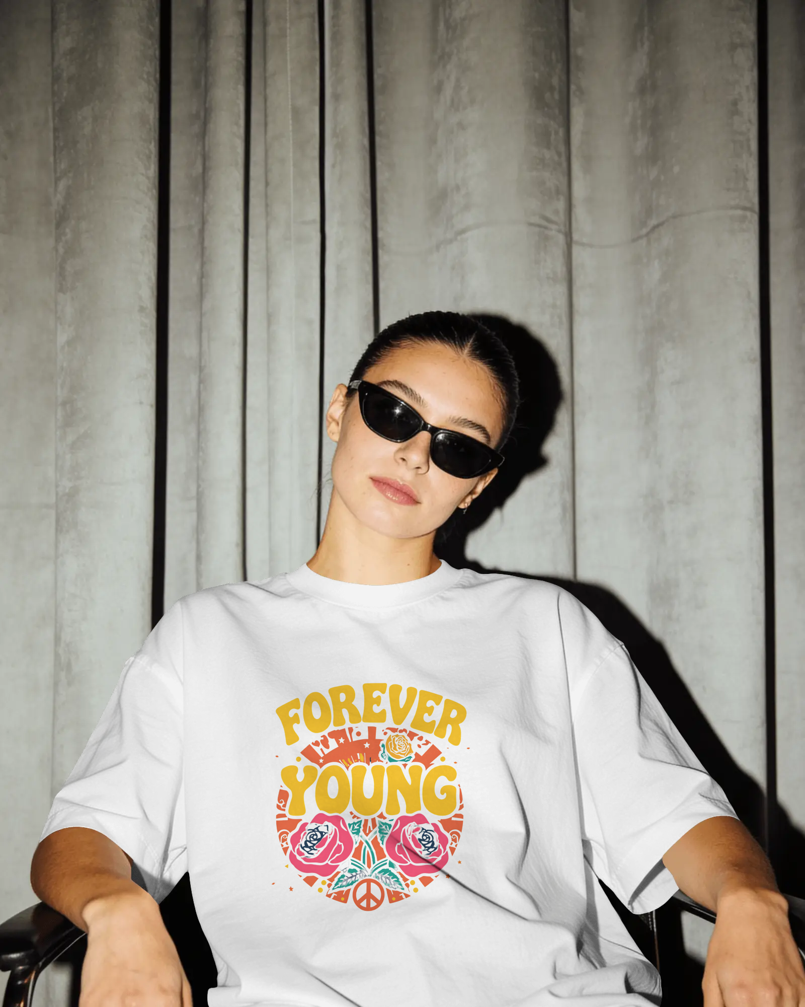 Forever Young- Oversized Tee