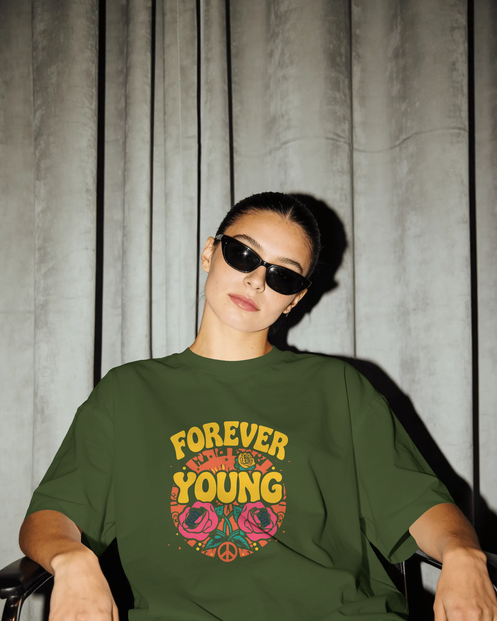 Forever Young- Oversized Tee