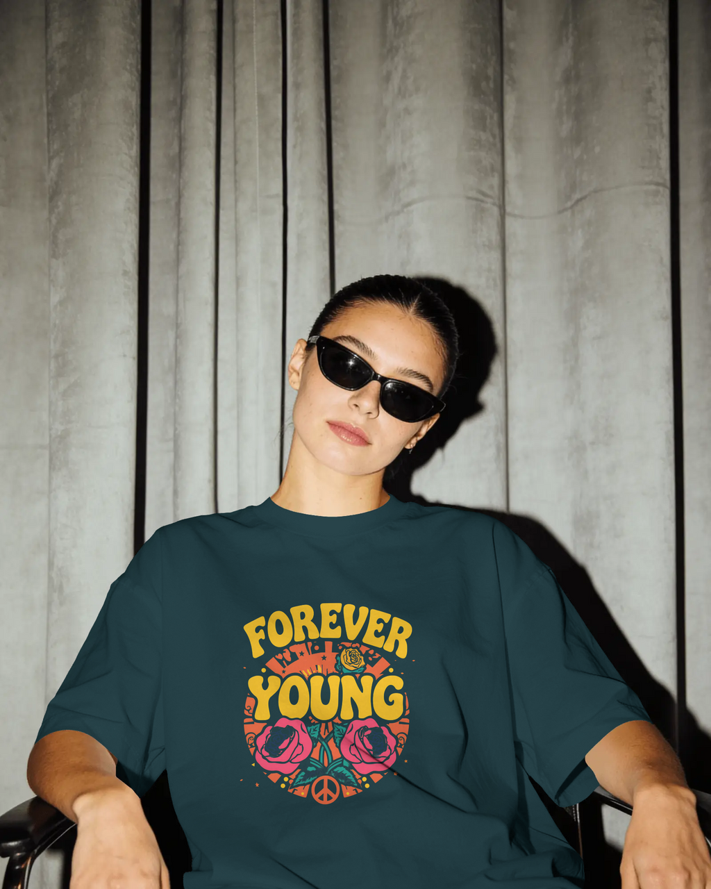 Forever Young- Oversized Tee