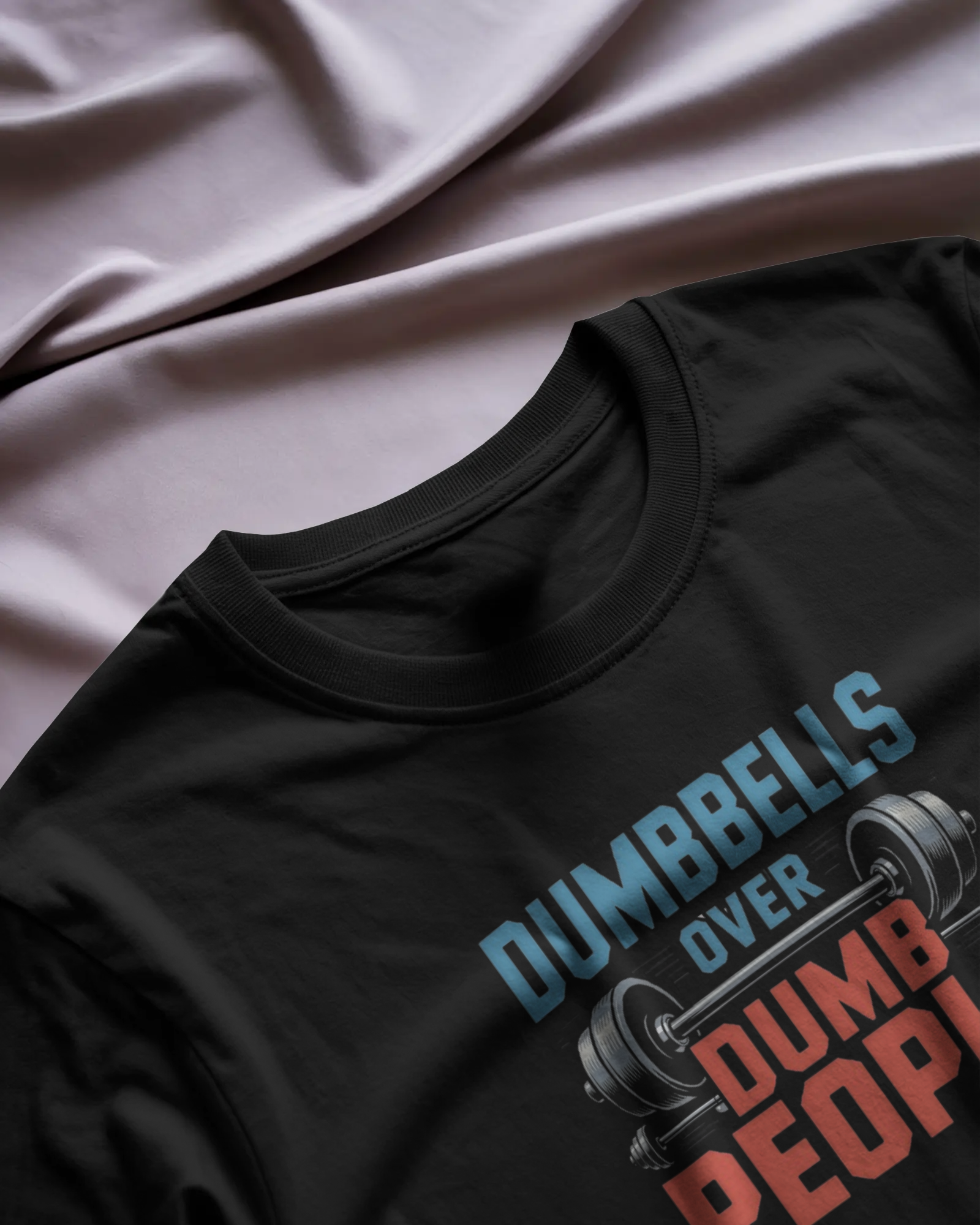 Dumbbells Over Dumb People — Unisex Oversized Tee